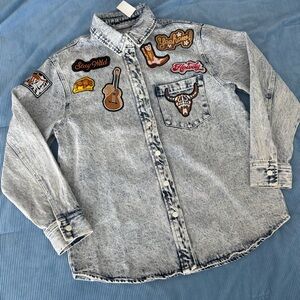 Denim patchwork jacket NWT
